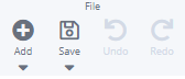 File settings in the toolbar