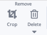 Removal settings in the toolbar