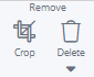 Removal settings in the toolbar