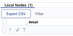 Local node in selection table