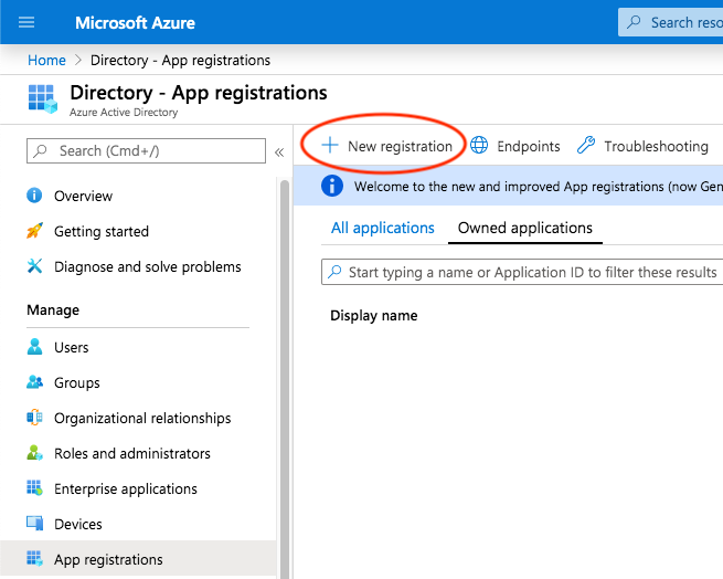 <em>Azure AD App Registrations</em>