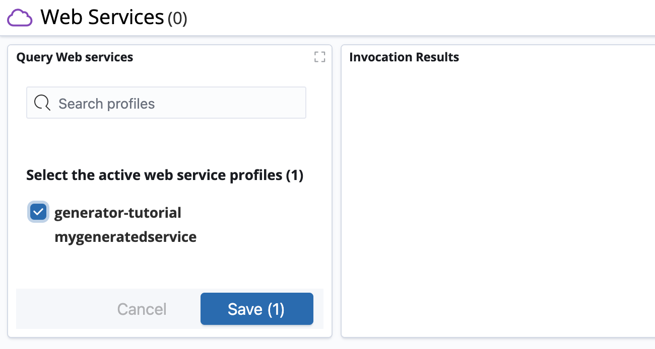 The Query Web services visualization