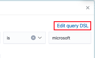 Edit the query DSL