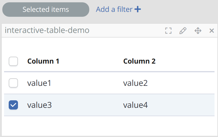 Interactive table image